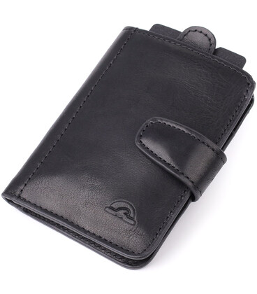 Вместительный картхолдер из натуральной кожи Tony Perotti 20899_1 (3796 nero) Черный фото, картинка, изображение