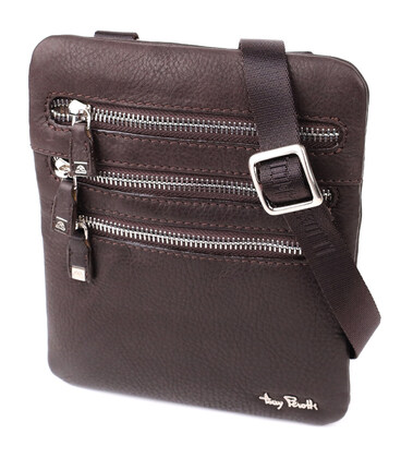 Стильна невелика сумка з матової зернистої натуральної шкіри Tony Perotti 20876_1 ( 9019 moro) Коричневий картинка, зображення, 