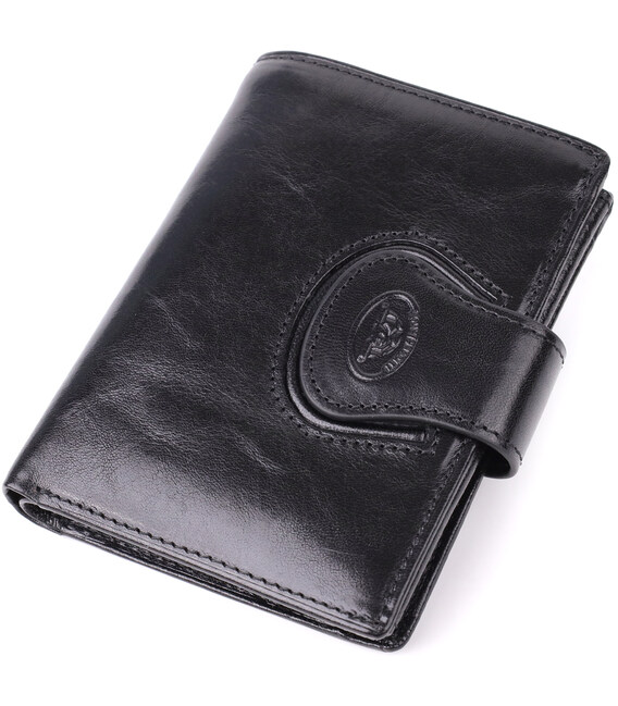 Удобный кошелек из глянцевой натуральной кожи Tony Perotti 20875_1 (1693 nero) Черный фото, картинка, изображение