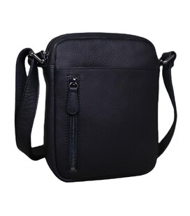 Кожаная сумка через плечо в черном цвете Tavinchi R-3169A фото, картинка, изображение