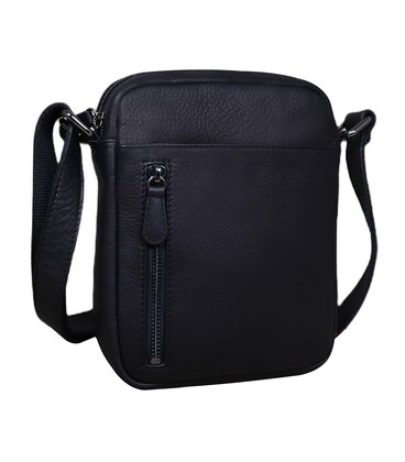 Кожаная сумка через плечо в черном цвете Tavinchi R-3169A фото, картинка, изображение