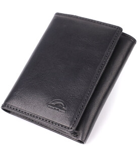 Небольшой бумажник для мужчин из глянцевой натуральной кожи Tony Perotti 20901_1 (3810 nero) Черный фото, картинка, изображение