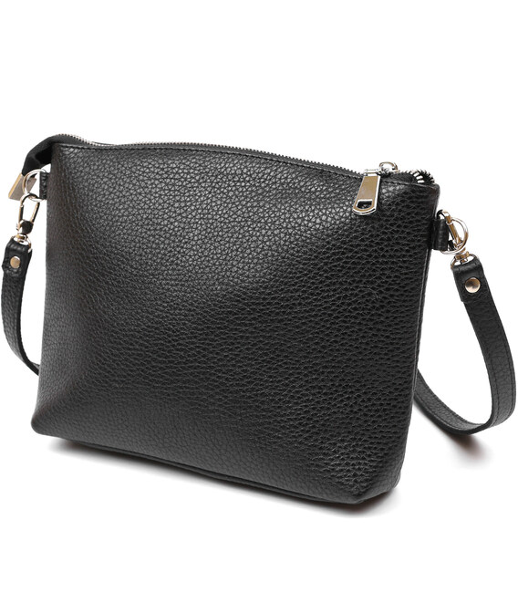 Жіноча сумка крос-боді з натуральної шкіри Shvigel 16341 Чорний картинка, зображення, фото