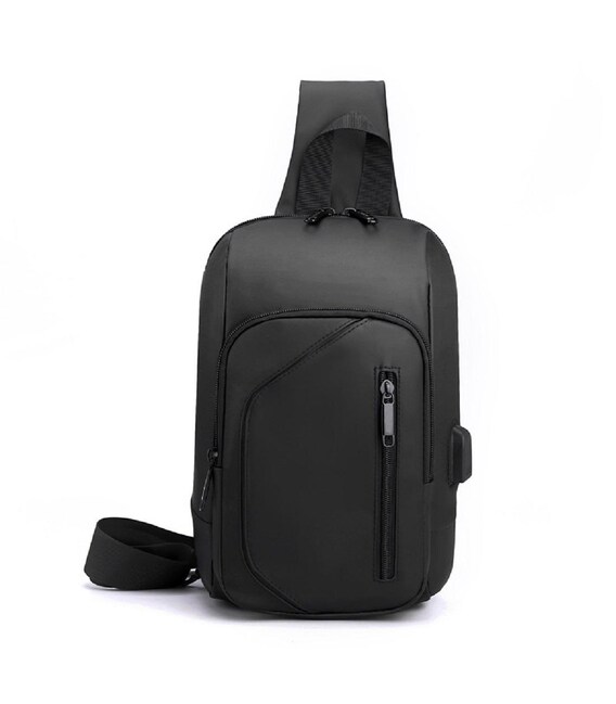 Каркасная сумка слинг черная Confident ATN01-T-X2032A фото, картинка, изображение