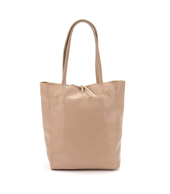 Жіноча шкіряна сумка шоппер пудрова Firenze Italy F-IT-7622PM картинка, зображення, фото