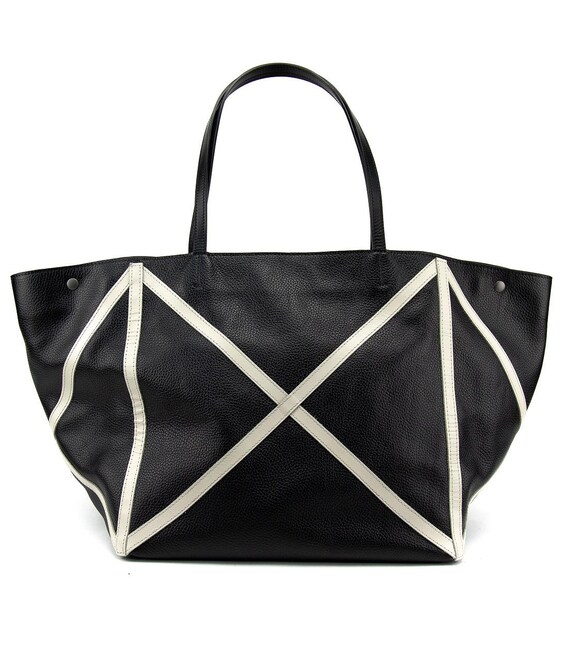 Шкіряний жіночий шоппер з акцентними білими швами Tavinchi CH-4835A-FL картинка, зображення, фото