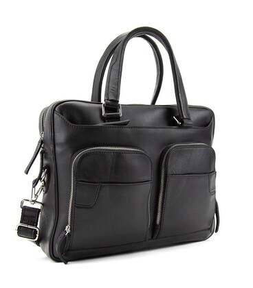 Сумка для документов кожанная черная Tavinchi AJ-TV-111A фото, картинка, изображение