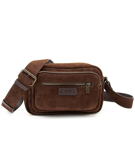 Замшевое мягкое небольшое кроссбоди Tavinchi CH-0235DB-Y фото, картинка, изображение