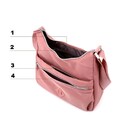 Жіночий рожевий тканинний месенджер Confident WT1-206P картинка, зображення, фото