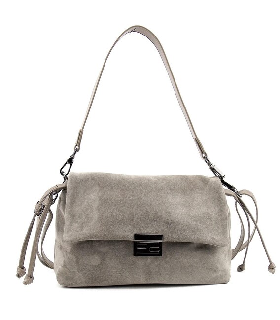 М'яке замшеве жіноче кросбоді із затяжками Tavinchi CH-8585G-Y картинка, зображення, фото