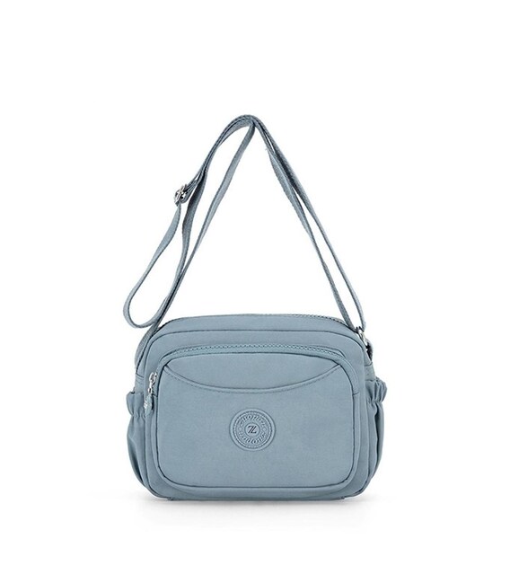 Маленькое женское кроссбоди текстиль голубого цвета Confident WT1-683BL фото, картинка, изображение