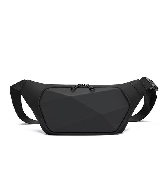 Мужская сумка бананка черного цвета Confident ATN02-BLH7210A фото, картинка, изображение