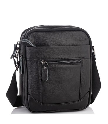 Мужская кожаная сумка через плечо маленькая Tiding Bag A25-223A фото, картинка, изображение