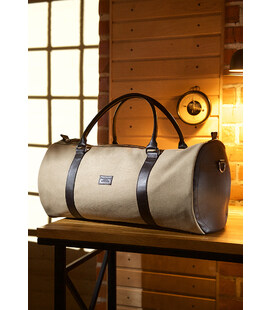 Сумка Harper MAXI из канваса с тёмно-коричневыми кожаными вставками фото, картинка, изображение