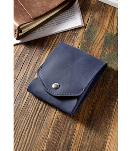 Шкіряний кард-кейс (портмоне) 11.0 синій Crazy Horse картинка, зображення, фото