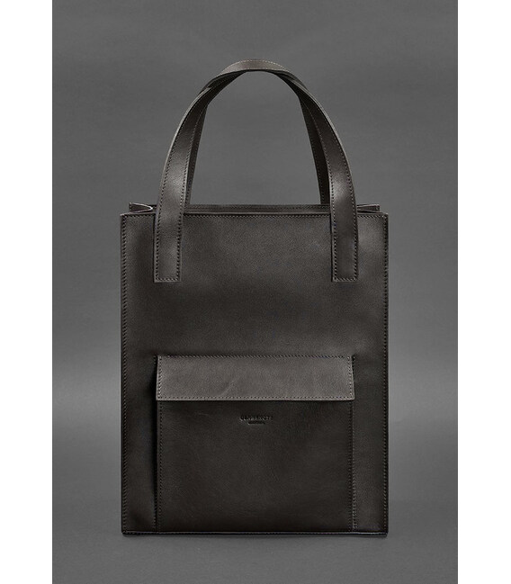 Кожаная женская сумка шоппер Бэтси с карманом темно-коричневая Краст фото, картинка, изображение