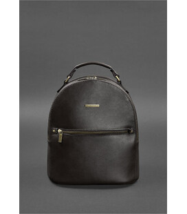 Шкіряний жіночий міні-рюкзак Kylie Темно-коричневий краст картинка, зображення, фото