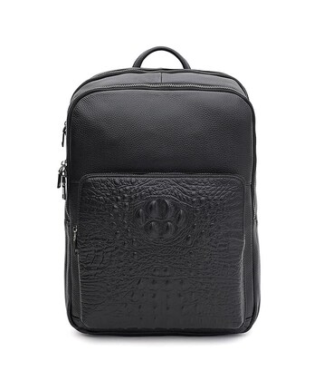 Мужской кожаный рюкзак Keizer K19019a-black фото, картинка, изображение