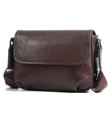 Шкіряна сумка через коричневе плече John McDee JD1107C фото, картинка, изображение