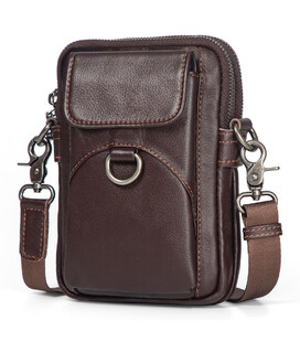 Шкіряна сумка через коричневе плече John McDee JD1097C фото, картинка, изображение