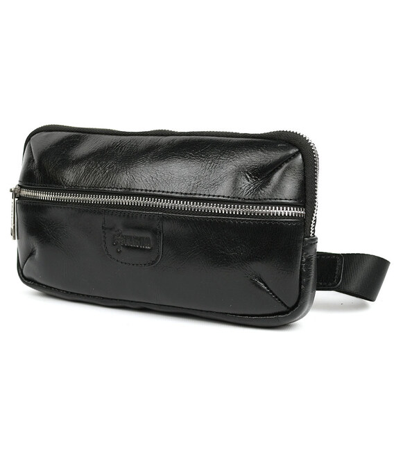 Сумка поясна із натуральної шкіри алькор TA-1819-3md TARWA чорна картинка, зображення, фото