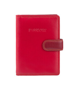 Кожаная обложка для паспорта Visconti RB75 Sumba (Red Multi)