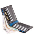 Кошелек мужской Visconti PM101 Pablo c RFID (Black Blue) фото, картинка, изображение