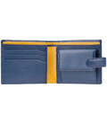 Кошелек мужской Visconti PM100 Vincent c RFID (Blue Mustard) фото, картинка, изображение