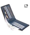 Кошелек мужской Visconti VSL33 TAP-N-GO c RFID (Black-Steel Blue) фото, картинка, изображение