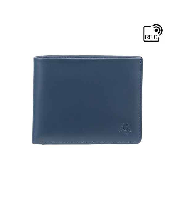 Гаманець чоловічий Visconti VSL33 TAP-N-GO c RFID (Steel Blue-Black) картинка, зображення, фото