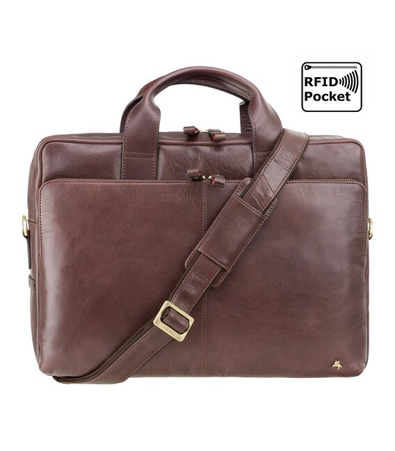 Сумка мужская для ноутбука Visconti ML30 Hugo 13 (Brown) фото, картинка, изображение