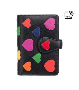 Кошелек женский Visconti LV4 Crush c RFID (Black-Multi Love) фото