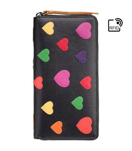 Гаманець жіночий Visconti LV5 Passion c RFID (Black-Multi Love) картинка, зображення, фото