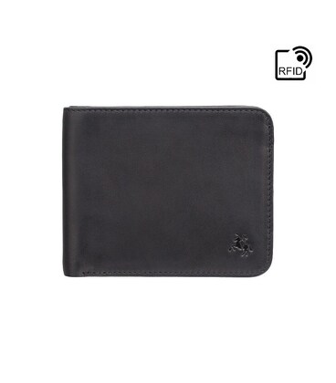 Кошелек мужской Visconti VSL35 Trim c RFID (Black-Orange) фото, картинка, изображение