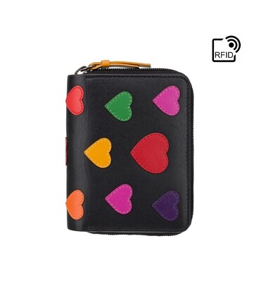 Гаманець жіночий Visconti LV6 Desire (Black/Multi Love) картинка, зображення, фото