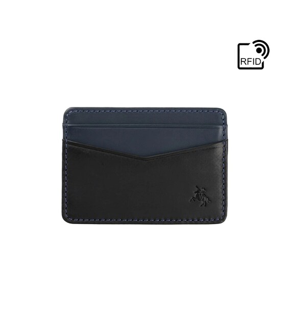 Картхолдер Visconti VSL40 Axe (Black/Steel Blue) фото, картинка, изображение
