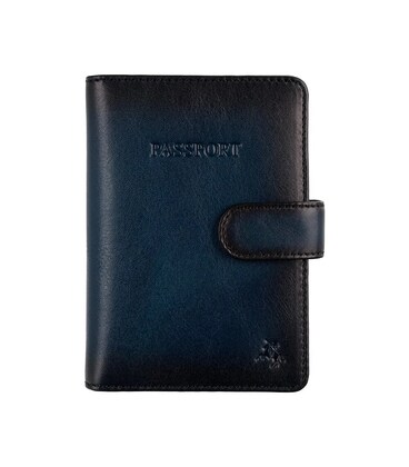Шкіряна обкладинка для паспорта Visconti AT74 Blake (Burnished Blue) картинка, зображення, фото