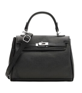 Женская кожаная сумка Borsa Leather K1608bl-black фото, картинка, изображение