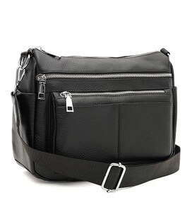 Женская кожаная сумка Borsa Leather K17109bl-black