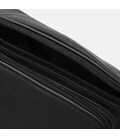 Мужская поясная кожаная сумка Borsa Leather K1381bl-black фото, картинка, изображение