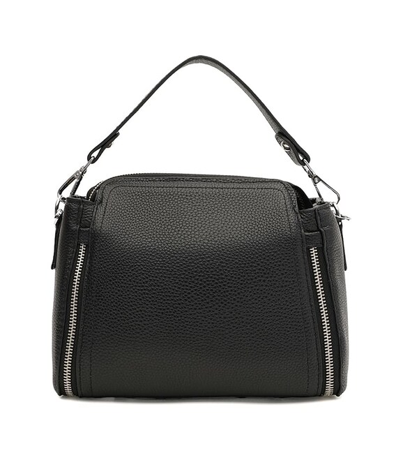 Женская кожаная сумка Borsa Leather K10018bl-black фото, картинка, изображение