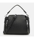 Женская кожаная сумка Borsa Leather K10018bl-black фото, картинка, изображение
