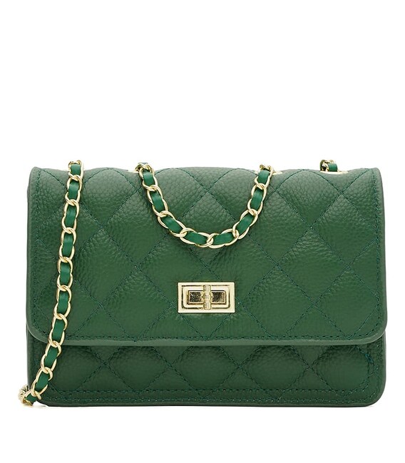 Жіноча шкіряна сумка Borsa Leather K11512z-green картинка, зображення, фото