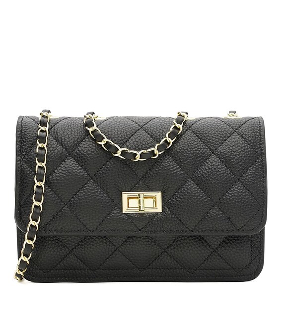 Женская кожаная сумка Borsa Leather K11512bl-black фото