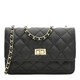 Женская кожаная сумка Borsa Leather K11512bl-black фото