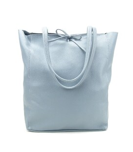 Женская кожаная сумка шоппер голубая Firenze Italy F-IT-7622BLM