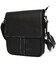 Невелика чоловіча сумка через плече шкіряна Limary lim-354RAw чорна картинка, зображення, фото