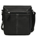Невелика чоловіча сумка через плече шкіряна Limary lim-354RAw чорна картинка, зображення, фото