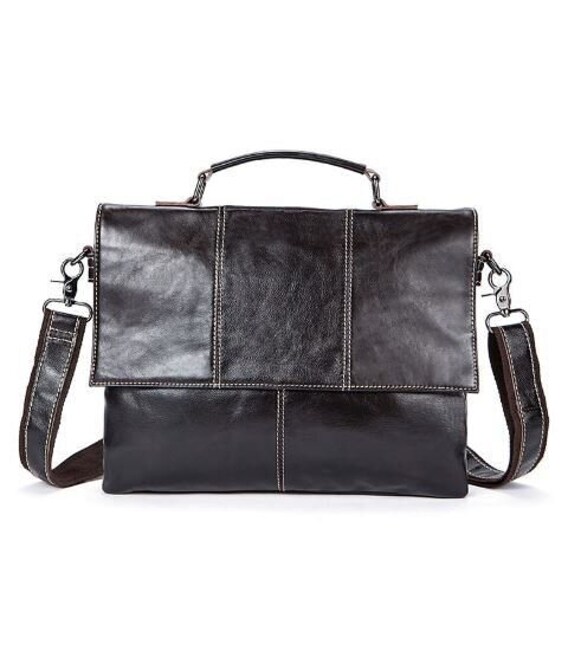 Чоловіча сумка шкіряна Vintage 14854 Коричнева картинка, зображення, фото