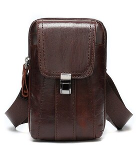 Сумка компактная мужская кожаная Vintage 14938 Коричневая фото, картинка, изображение